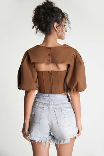 Sienna Corset Top & Super Crop Top Two-Piece Set