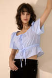 Extra 20% Off                 Callie Blue Cinched Waist Blouse