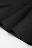 Black Belted Paper Bag Waist Shorts