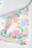 Multicolor Floral Print Triangle Bikini Set
