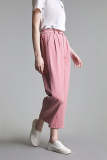 Pink High Rise Tapered Baggy Jeans