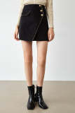 Inaya Black Asymmetrical Skirt