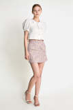 Pink Fake Pocket Skirt