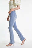 Light Blue Wash Flared High Rise Jeans