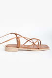 Peru Lace-Up Toe Thong Flat Sandals
