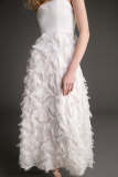 White Feathers Tassel Maxi Dress