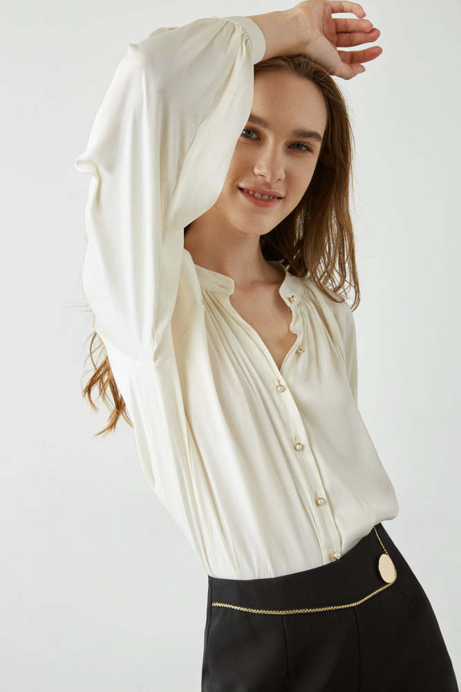 Maite White Puff Sleeve Blouse