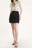 Black Pocket Detail Denim Mini Skirt