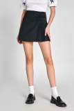Black Half-Pleated Mini Skirt