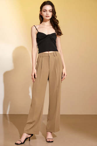 Black Twist Front Tank Top