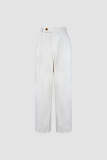 White High Rise Tapered Baggy Jeans