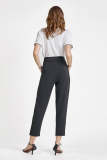Black Pleat Detail Side Zip Suit Pants