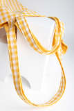 Gold Gingham Tote Bag