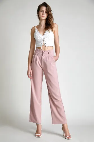 White Lace-Up Cami Top
