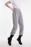Dark Grey Ribbed Drawstring Hem Joggers