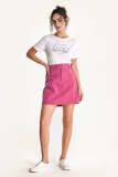 Deep Pink High Rise A-Line Mini Skirt