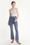 White Polka Dot Tie Strap Bustier Cami Top
