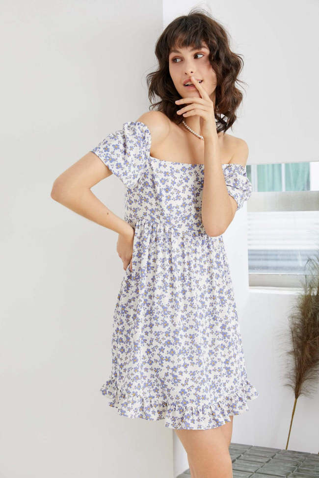 Blueberry Sunshine Mini Dress