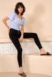 Extra 20% Off                 Callie Blue Cinched Waist Blouse