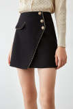 Inaya Black Asymmetrical Skirt