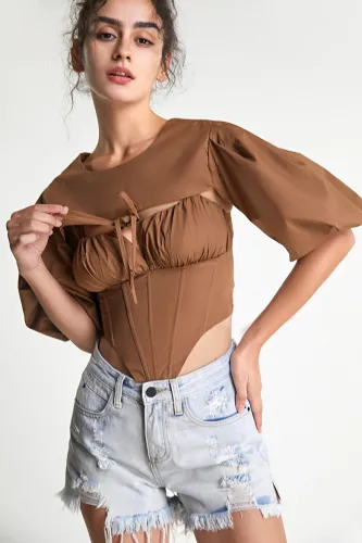 Sienna Corset Top & Super Crop Top Two-Piece Set