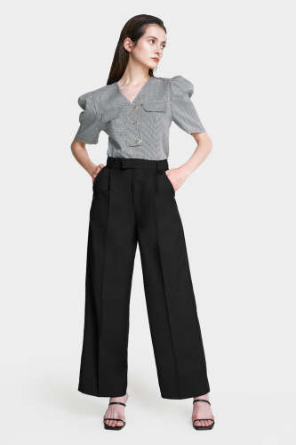 Business Essential Black Wide Slacks