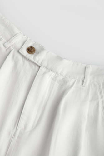 White High Rise Tapered Baggy Jeans