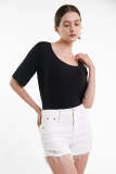 Basic Black Scoop Neck T-shirt