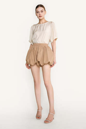 Flash Sale                Old Lace Button Back Puff Sleeve Blouse