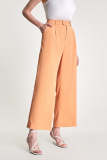 Dark Salmon High Rise Wide Leg Pants