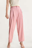 Pink High-Waisted Wide Leg Pants