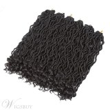 Goddess Locs With Curly Ends Crochet Twist Braids Soft Synthetic Braiding Hair Extension 6pcs