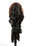 Long Natural Wave Synthetic Hair Clamping Jaw Ponytails 24 Inches