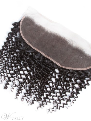 Wigsbuy Remy Kinky Curly 13x4 Lace Frontal Closure 8-18 Inch