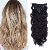 Clip In Human Hair Long Loose Wave 7 PCS Clip In Hair Extensions