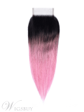 Wigsbuy Lace Closures Pre-colored Straight Human Hair Ombre