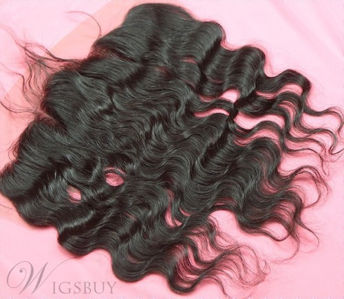 Natural Black Body Wave 100% Human Hair 13*4 Inches Lace Frontal Closure