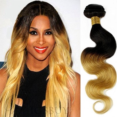 Ombre Body Wave Human Hair Weave One Bundle