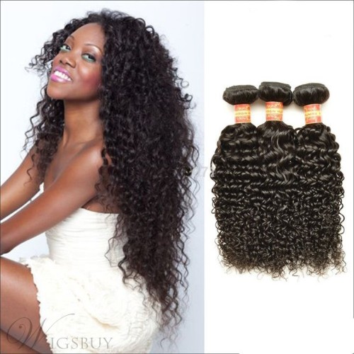 Kinky Curly Unprocessed #1B 100% Human Hair Weave 1 pack