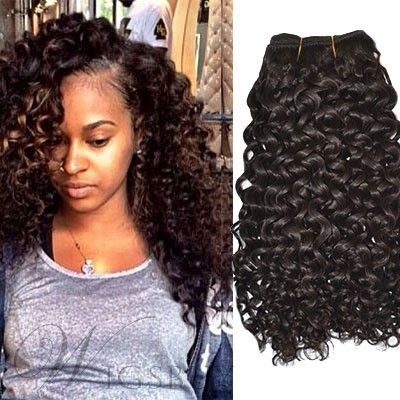 Black Women Remi Human Hair Hair Extesnion Kinky Curly Hair Weave 1 pc