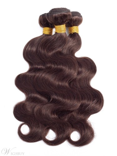 Wigsbuy Body Wave Human Hair Weave 4 Bundles Dark Brown