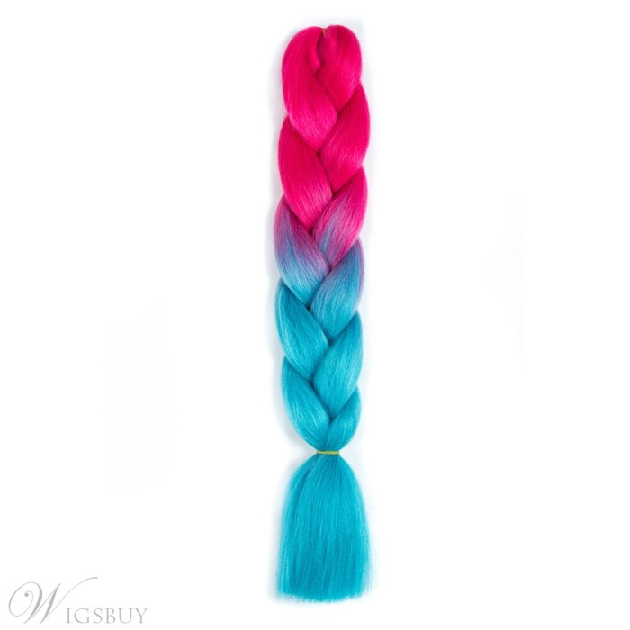 Colorful Jumbo Braiding Synthetic Hair 24 Inches 5 Bundles Lot