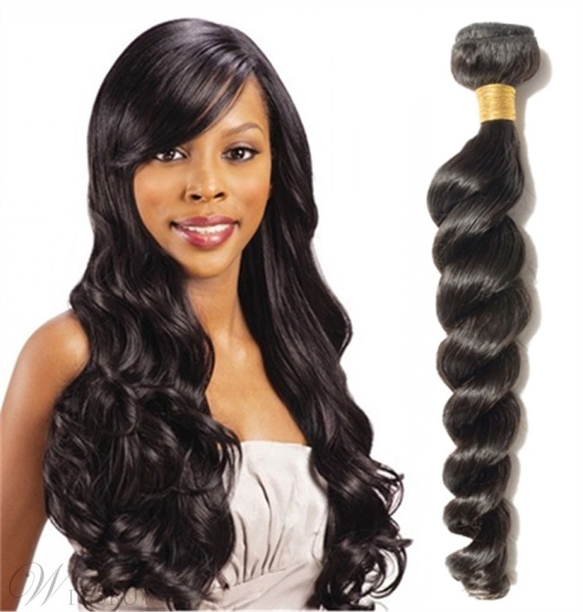 Wigsbuy Brazilian Virgin Human Hair Loose Wave Bundle 8-30 Inches