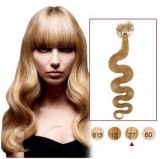 100s Wavy Human Hair Micro Loop Ring Hair Extensions