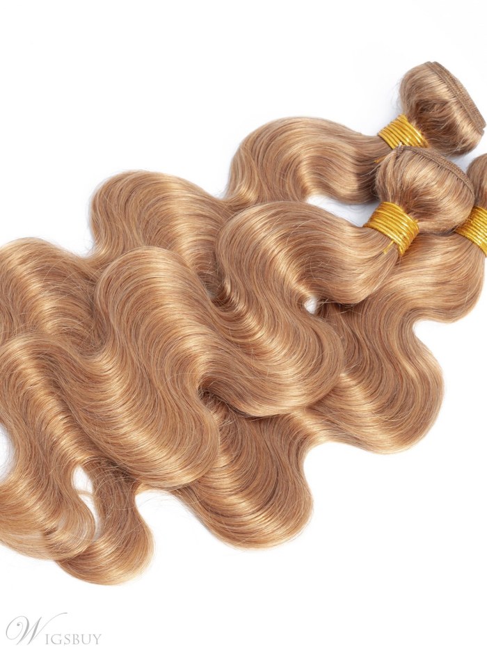 Wigsbuy Body Wave Human Hair WeaveHoney Blonde 4 Bundle Deals