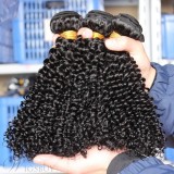 Human Hair Two Tone Curly Deep Curly Hair Weave Extensions 3pcs