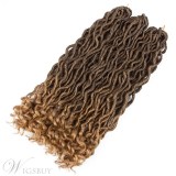 Goddess Locs With Curly Ends Crochet Twist Braids Soft Synthetic Braiding Hair Extension 6pcs