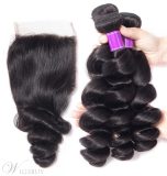 Wigsbuy Lace Closure With Brazilian Loose Wave Hair 3 Bundles