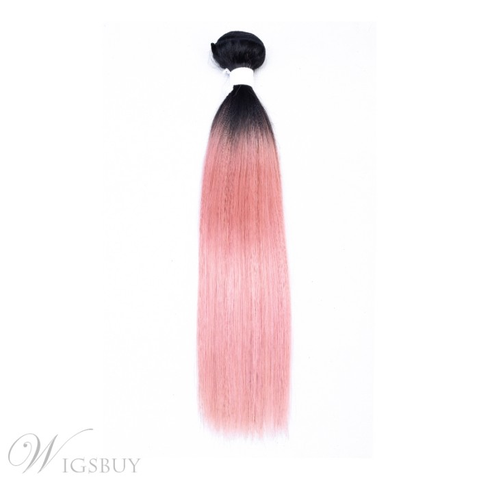 Wigsbuy Straight Human Hair Weave Ombre Color 1 Piece