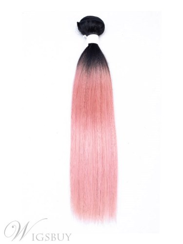 Wigsbuy Straight Human Hair Weave Ombre Color 1 Piece